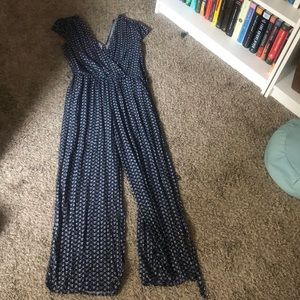 Wide leg cotton jumper